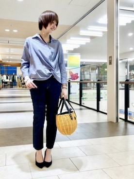 「KATHARINE ROSS（キャサリンロス）のアイテム（デニムパンツ）」を使った、KATHARINEROSS さん（レディース・156cm）の春コーディネート