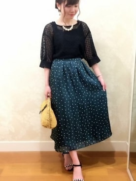 「KATHARINE ROSS（キャサリンロス）のアイテム（かごバッグ）」を使った、KATHARINEROSS さん（レディース・154cm）の春コーディネート