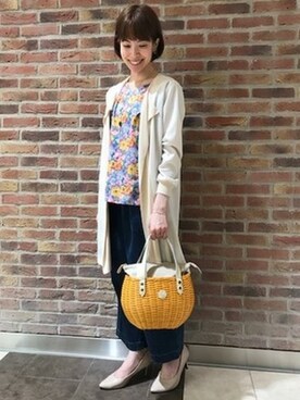 「KATHARINE ROSS（キャサリンロス）のアイテム（デニムパンツ）」を使った、KATHARINEROSS さん（レディース・156cm）の春コーディネート