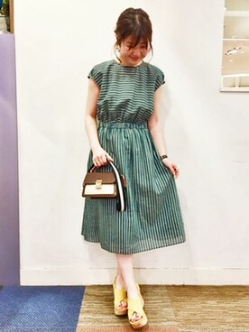 「KATHARINE ROSS（キャサリンロス）のアイテム（ワンピース）」を使った、KATHARINEROSS さん（レディース・155cm）の春コーディネート