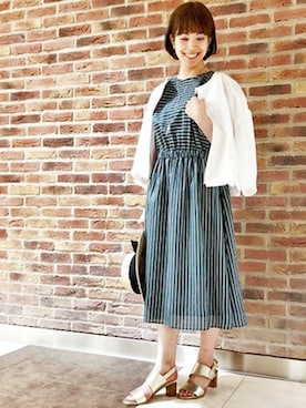 「KATHARINE ROSS（キャサリンロス）のアイテム（ブルゾン）」を使った、KATHARINEROSS さん（レディース・156cm）の春コーディネート