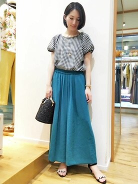 「KATHARINE ROSS（キャサリンロス）のアイテム（かごバッグ）」を使った、KATHARINEROSS さん（レディース・160cm）の春コーディネート