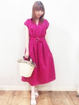 「KATHARINE ROSS（キャサリンロス）のアイテム（ワンピース）」を使った、KATHARINEROSS さん（レディース・156cm）の春コーディネート
