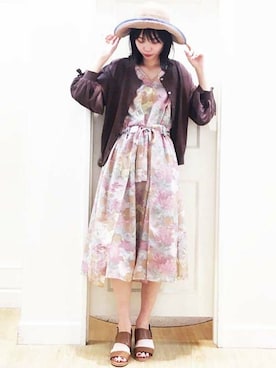 「KATHARINE ROSS（キャサリンロス）のアイテム（ワンピース）」を使った、KATHARINEROSS さん（レディース・168cm）の春コーディネート