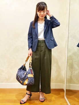 「KATHARINE ROSS（キャサリンロス）のアイテム（テーラードジャケット）」を使った、KATHARINEROSS さん（レディース・154cm）の春コーディネート