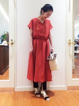 「KATHARINE ROSS（キャサリンロス）のアイテム（ワンピース）」を使った、KATHARINEROSS さん（レディース・163cm）の夏コーディネート