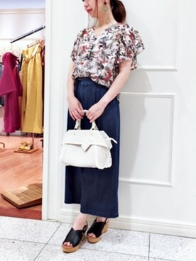 「KATHARINE ROSS（キャサリンロス）のアイテム（デニムパンツ）」を使った、KATHARINEROSS さん（レディース・156cm）の夏コーディネート