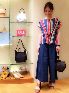 「KATHARINE ROSS（キャサリンロス）のアイテム（デニムパンツ）」を使った、KATHARINEROSS さん（レディース・162cm）の夏コーディネート