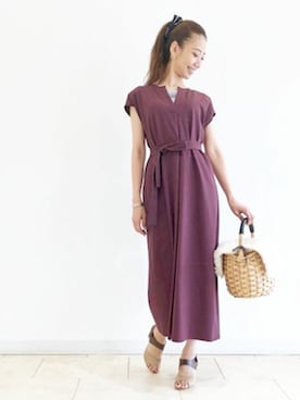 「KATHARINE ROSS（キャサリンロス）のアイテム（ワンピース）」を使った、KATHARINEROSS さん（レディース・156cm）の夏コーディネート