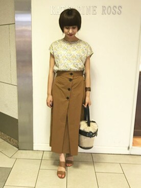 「キャサリンロス」｜KATHARINEROSS さん（レディース・152cm）の夏コーディネート