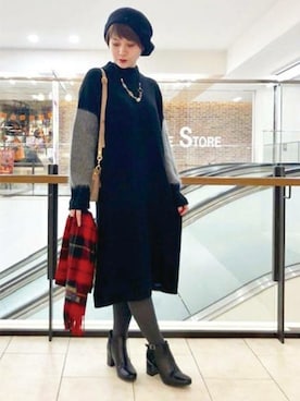 「KATHARINE ROSS（キャサリンロス）のアイテム（ワンピース）」を使った、KATHARINEROSS さん（レディース・156cm）の秋コーディネート
