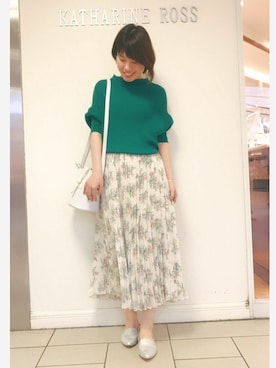 「KATHARINE ROSS（キャサリンロス）のアイテム（シューズ）」を使った、KATHARINEROSS さん（レディース・158cm）の春コーディネート