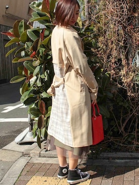 「Paradise Picnic（パラダイスピクニック）のアイテム（ジャケット/アウター）」を使った、KATHARINEROSS さん（レディース・170cm）の春コーディネート