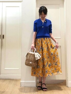 「KATHARINE ROSS（キャサリンロス）のアイテム（トートバッグ）」を使った、KATHARINEROSS さん（レディース・163cm）の夏コーディネート