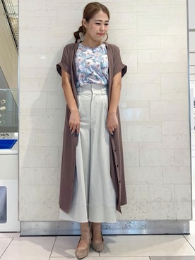 「KATHARINE ROSS（キャサリンロス）のアイテム（シャツワンピース）」を使った、KATHARINEROSS さん（レディース・158cm）の夏コーディネート