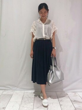 「KATHARINE ROSS（キャサリンロス）のアイテム（トートバッグ）」を使った、KATHARINEROSS さん（レディース・162cm）の秋コーディネート