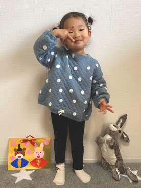 「アイテム（スウェット）」を使った、chihapさん（キッズ・100cm）の春コーディネート