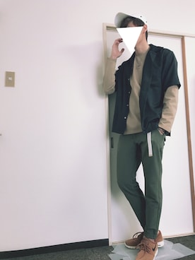 「ショッピング」｜「アイテム（スウェット）」を使った、buntaさん（メンズ・179cm）の春コーディネート