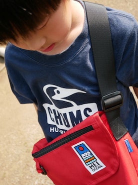 「CHUMS（チャムス）のアイテム（トップス）」を使った、Ｋ兄弟さん（キッズ・123cm）の夏コーディネート