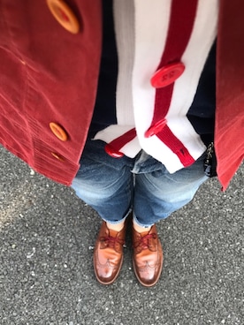 「ARMEN（アーメン）のアイテム（ジャケット/アウター）」を使った、靴バカ.comさん（メンズ・170cm）の秋コーディネート