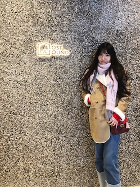 「アイテム（ピーコート）」を使った、Aprilさん（レディース・171cm・10代）の春コーディネート