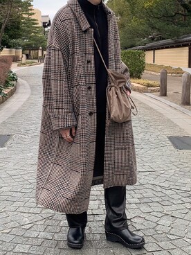 「アイテム（ステンカラーコート）」を使った、shopiiii23さん（メンズ・174cm・20代）の冬コーディネート