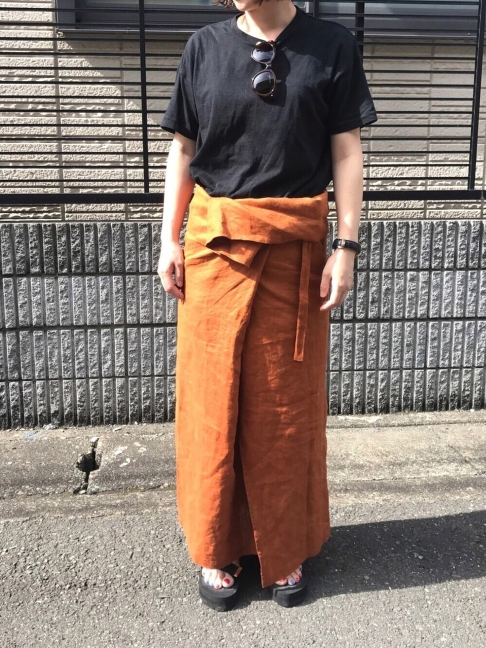 ENFOLDのスカート（オレンジ系）を使った人気ファッション 