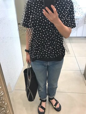 「JULIAN DAVID（ジュリアン デイヴィッド）のアイテム」を使った、HITOMIさん（レディース・154cm）の春コーディネート
