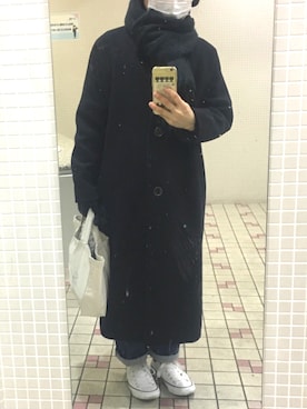 「Supreme.La.La.（シュープリームララ）のアイテム（バッグ）」を使った、まーこさん（レディース・153cm）の冬コーディネート