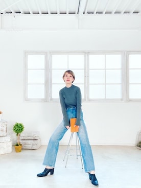 「CLANE（クラネ）のアイテム（サンダル）」を使った、annaさん（レディース・166cm）の冬コーディネート