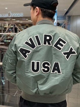 「AVIREX（アヴィレックス）のアイテム（MA-1）」を使った、TAKEさん（メンズ・170cm）の秋コーディネート