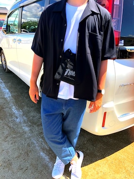 「アイテム（その他トップス）」を使った、あごさん（メンズ・175cm）の春コーディネート