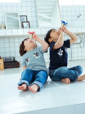 「THE SHOP TK （ザ ショップ ティーケー ）のアイテム」を使った、THE SHOP TK KIDS officialさん（キッズ・100cm）の春コーディネート