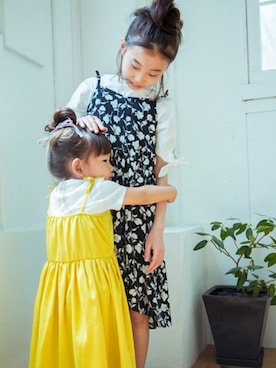 「アイテム（ワンピース/ドレス）」を使った、THE SHOP TK KIDS officialさん（キッズ・110cm）の春コーディネート