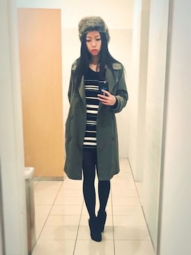 「Ray Cassin」｜「アイテム（トレンチコート）」を使った、ミユキ✞さん（レディース・157cm）の冬コーディネート