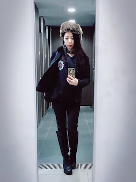 「KILL STAR（キルスター）のアイテム（アクセサリー）」を使った、ミユキ✞さん（レディース・157cm）の春コーディネート