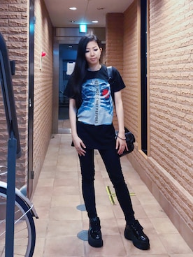 「SUB POP（サブポップ）のアイテム（アクセサリー）」を使った、ミユキ✞さん（レディース・157cm）の夏コーディネート