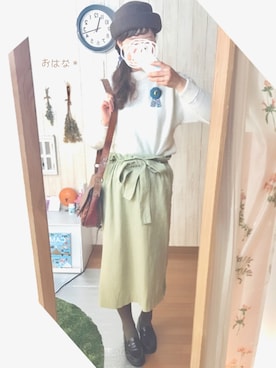 「茶色タイツ」｜おはな＊さん（レディース・163cm）の春コーディネート