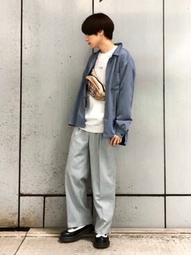 「Gramicci（グラミチ）のアイテム（スウェット）」を使った、omatsuさん（メンズ・169cm）の春コーディネート