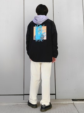 「FRUIT OF THE LOOM（フルーツオブザルーム）のアイテム（パーカー）」を使った、omatsuさん（メンズ・169cm）の秋コーディネート