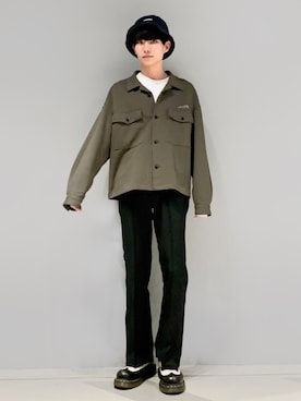 「CDG（シーディージー）のアイテム（帽子）」を使った、omatsuさん（メンズ・169cm）の秋コーディネート