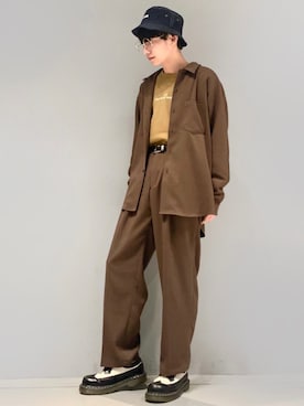 「CDG（シーディージー）のアイテム（帽子）」を使った、omatsuさん（メンズ・169cm）の秋コーディネート