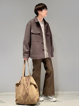 「Gramicci（グラミチ）のアイテム（バッグ）」を使った、omatsuさん（メンズ・169cm）の秋コーディネート