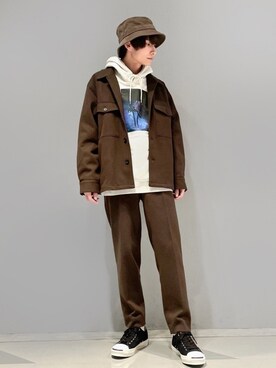 「WILD THINGS（ワイルドシングス）のアイテム（帽子）」を使った、omatsuさん（メンズ・169cm）の秋コーディネート