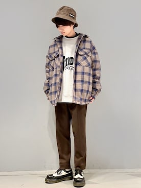 「WILD THINGS（ワイルドシングス）のアイテム（帽子）」を使った、omatsuさん（メンズ・169cm）の冬コーディネート