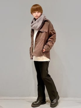 「CASPER JOHN（キャスパージョン）のアイテム（ブーツ）」を使った、omatsuさん（メンズ・169cm）の冬コーディネート