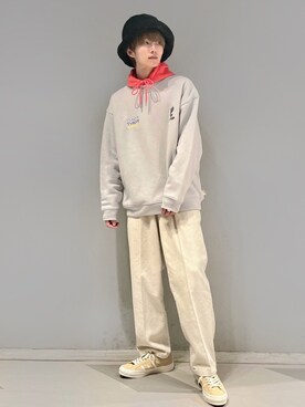 「JUNRED（ジュンレッド）のアイテム（パーカー）」を使った、omatsuさん（メンズ・169cm）の冬コーディネート