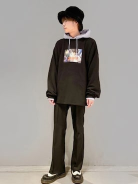 「JUNRED（ジュンレッド）のアイテム（パーカー）」を使った、omatsuさん（メンズ・169cm）の冬コーディネート