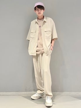 「JUNRED（ジュンレッド）のアイテム（キャップ）」を使った、omatsuさん（メンズ・169cm）の春コーディネート