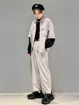 「FILA（フィラ）のアイテム（スニーカー）」を使った、omatsuさん（メンズ・169cm）の春コーディネート